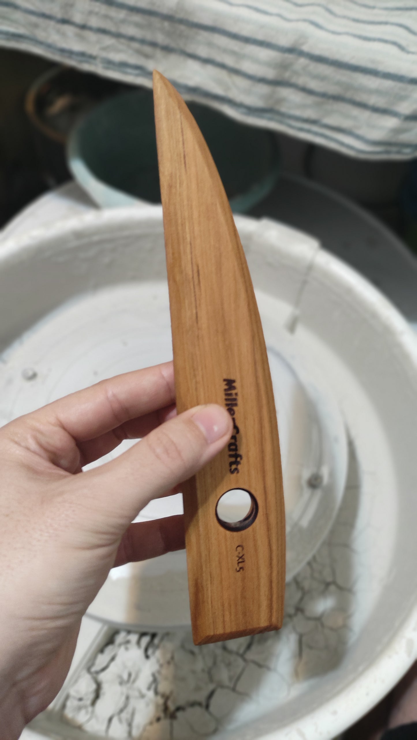 C-XL5 Pottery tool rib with elongated shape - MillerCraftsTools