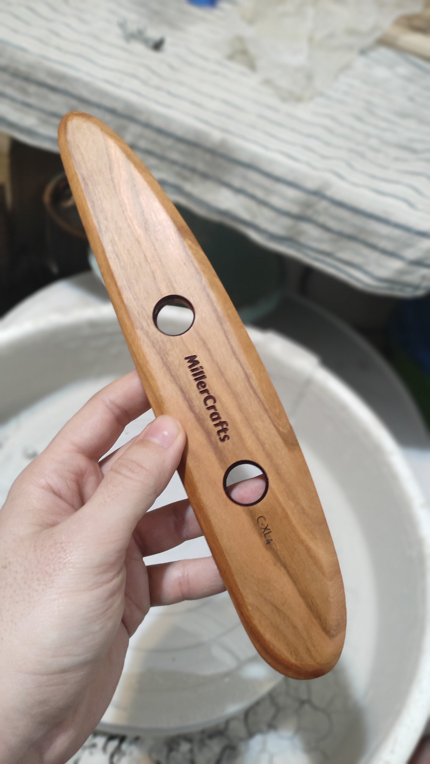 C-XL4 Pottery tool rib with large and elongated shape - MillerCraftsTools
