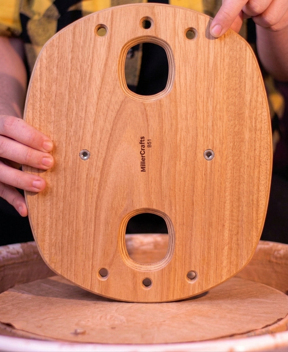 Sistema de Platos de Madera de 15cm para Cerámica BS1 con 8 Insertos - Para Tazas, Bowls y Piezas Pequeñas