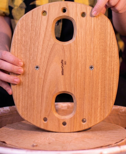 Sistema de Platos de Madera de 15cm para Cerámica BS1 con 8 Insertos - Para Tazas, Bowls y Piezas Pequeñas