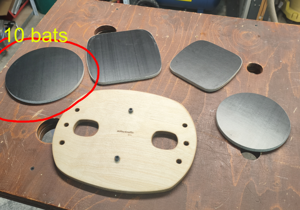 Set Pottery Bat System BS1 with 10 Round Bats Inserts 19cm For Vases, Pots, Plates, Bowls