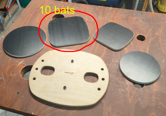 Set Pottery Bat System BS1 with 10 Square Bats Inserts 19cm For Vases, Pots, Plates, Bowls