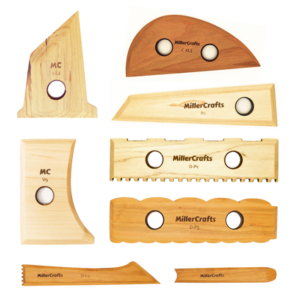 Essentials Set - Handmade Wooden Pottery Tools