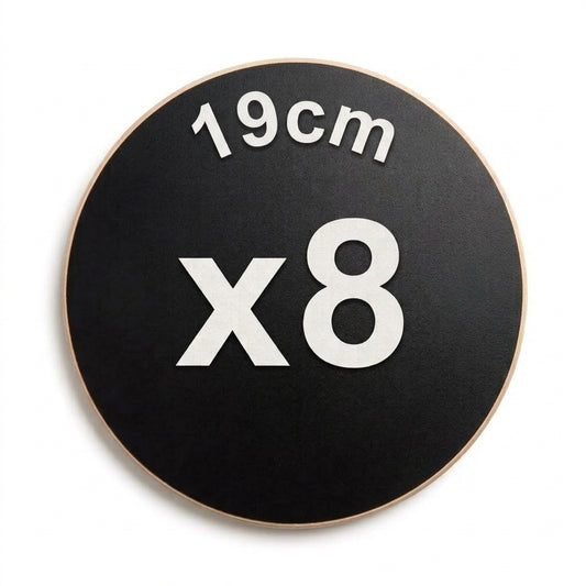 Set 8 Round Bats Inserts 19cm Black Resin Birch For Vases, Pots, Plates, Bowls