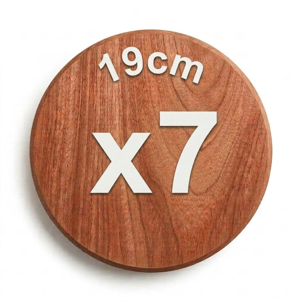 Sistema de Platos de Madera de 19cm para Cerámica BS1 con 8 insertos - Para piezas medianas platos bowls y macetas