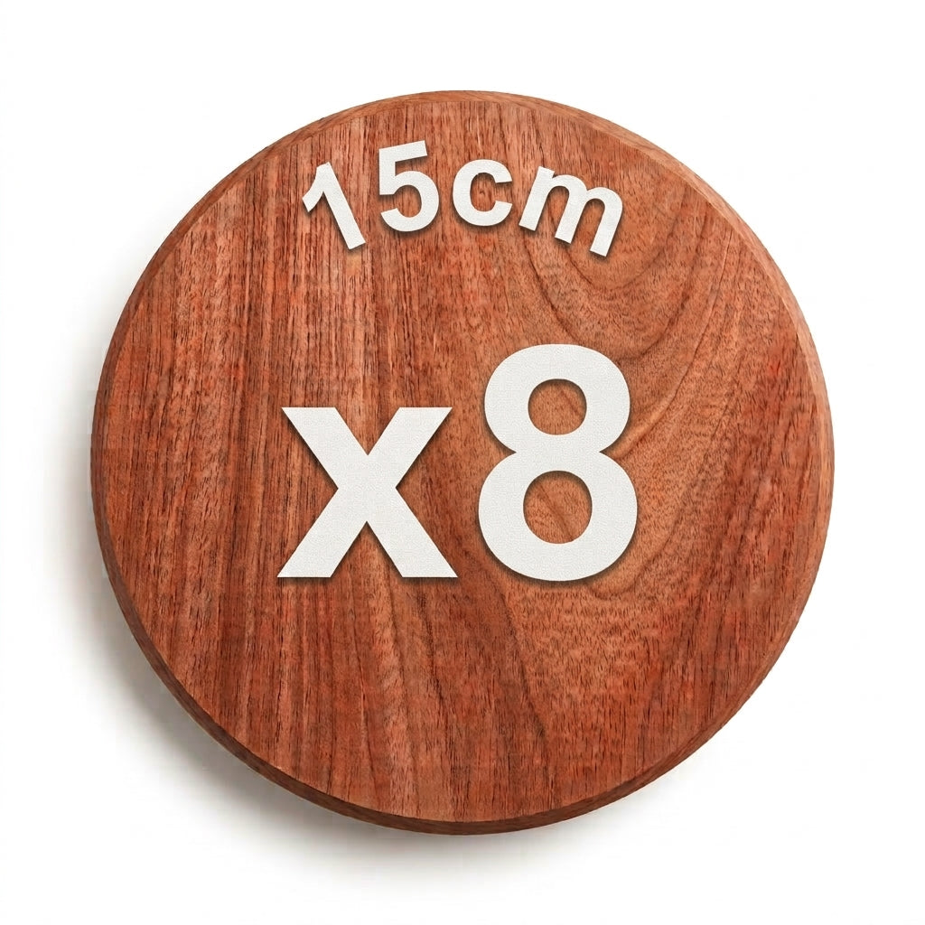 Set 8 Insertos de madera de 15cm para piezas pequeñas