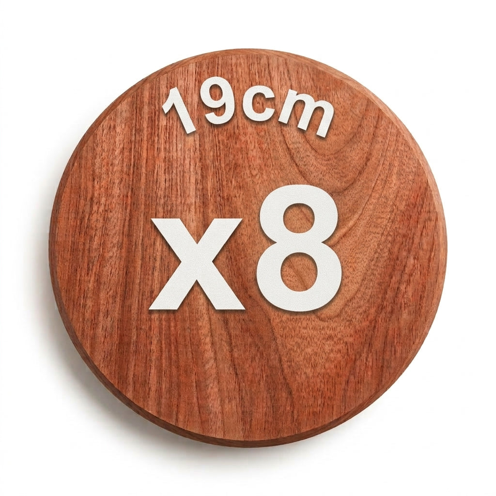 Set 8 Insertos de madera de 19cm para piezas medianas