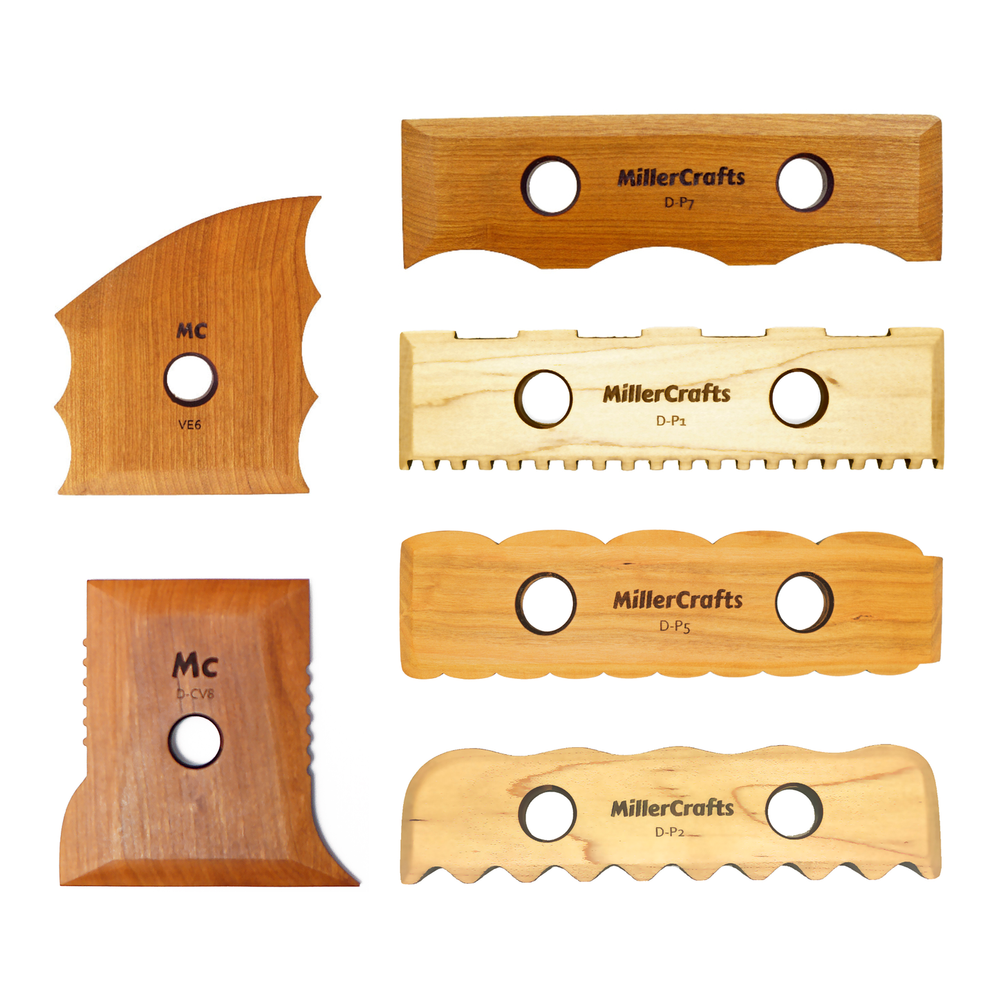 Texture Set - Handmade Wooden Pottery Tools